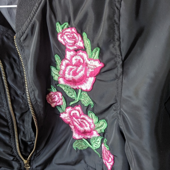 Floral patch moto jacket - Picture 4 of 6